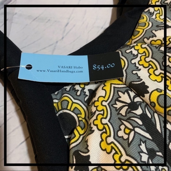 VASARI Hobo - Gray, Black, Yellow and Cream Print - Picture 4 of 8